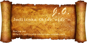 Jedlicska Oktávián névjegykártya